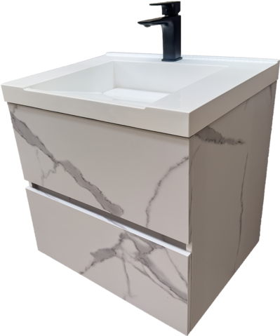 Мраморен шкаф за баня 60см Cremona Marble W